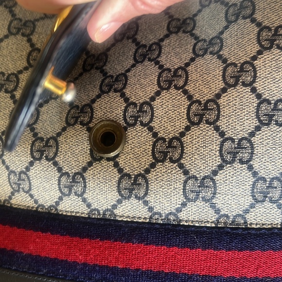Gucci Monogram Canvas and Leather Shoulder Bag - Picture 12 of 12